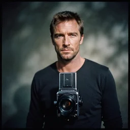photo portrait of daniel - henney as rugged james - bond, shot on tri - x with a hasselblad 5 0 0, dark dreamy dappled light