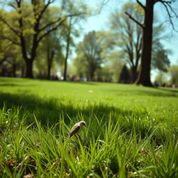 photo still of johnny depp touching grass, 8 k, sunny day in a park