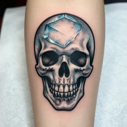 ice cube skull tattoo