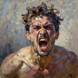 award - winning oil painting of rage, impressionist
