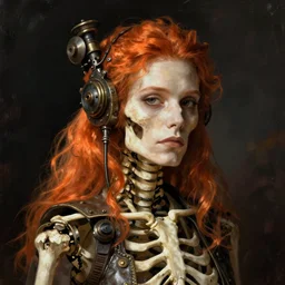 Portrait of a steampunk skeleton by Krenz Cushart