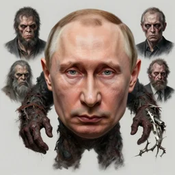vladimir putin face recognizable, swamp ogre, macabre, by donato giancola and greg rutkowski and wayne barlow and zdzisław beksinski, realistic face, digital art