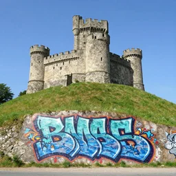 castle on a hill give james jean graffiti,