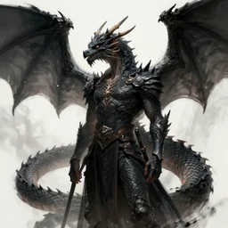 man with the soul of a dragon, digital art