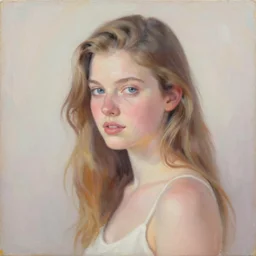 happy birthday julia painting by rebecca guay. happy. sweet. soft light. pastel tones