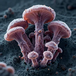 fungal micrograph 8 k jungian cosmic horror