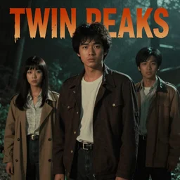 Still frame promo photo from scene from the retro Twin Peaks Japanese horror soap opera, retro haze