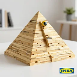 a detailed ikea guide on how to assemble an egyptian pyramid