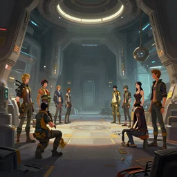 photo environement post futurist indoor : 4, 4 k rtx hdr volume light concept studio matte painting environement digital illustration style art that looks like it is from borderlands and by feng zhu and loish and laurie greasley, victo ngai, andreas rocha, john harris by jesper ejsing, by rhads, makoto shinkai and lois van baarle