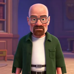 walter white from breaking bad in a pixar 3 d movie