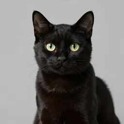 a black cat with a white spot on his chest, artstation, by Anna Podedworna