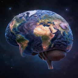 galaxy brain imagining the world, concept art, digital painting, trending on artstation, deviantart, epic composition, extremely detailed, ambient lighting, masterpiece, sharp focus, octane render