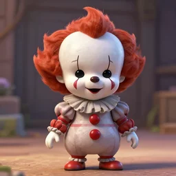 cute pennywise made by Pixar and Disney, concept art, digital art, well detailed