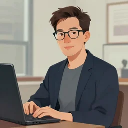 a digital painting representing a person who is an ai researchoor | technology brother | prolific twitter shitposter ~ vice news | almost billionaire - the atlantic