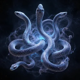 cosmic horror ethereal snakes fractals 3d, 4k, gerald brom style