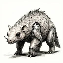 a cyborg alien pangolin. highly detailed. digital ink. far future. award winning artstation - n 9