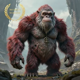 fantasy art hyper photorealistic ai created interesting bizarre yeti fantastic art award winning best ultra detailed magnificent