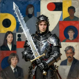 a beautiful even paladin holding a giant sword that is frozen frantisek kupka, intricate, miles johnston, kuroda seiki, cynical realism, ozabu, john william godward, painterly, yoshitaka amano, moebius, miles johnston, louise zhang, james jean, mark ryden