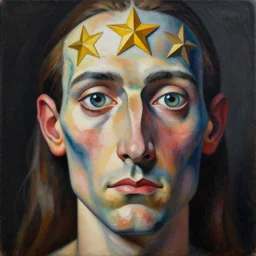 Intricate five star Cleric facial portrait by Pablo Picasso, oil on canvas, HDR, high detail, Photo realistic, hyperrealism,matte finish, high contrast, 3d depth, masterpiece, vivid and vibrant colors, enhanced light effect, enhanced eye detail,artstationhd