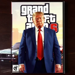 donald trump on the front cover of grand theft auto 6