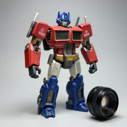 a transformers g 1 1 9 8 9 raven figure. mint condition. studio lighting. 3 5 mm f / 2. 8 macro lens. polaroid - h 6 4 0