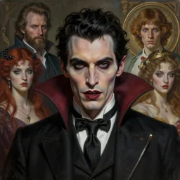 portrait painting of actor joe keery as a vampire, ultra realistic, concept art, intricate details, eerie, highly detailed, photorealistic, octane render, 8 k, unreal engine. art by artgerm and greg rutkowski and charlie bowater and magali villeneuve and alphonse mucha