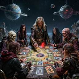 space pirates, ringworlds, cannibal cultists, a lethal card game, and a planet of the dead