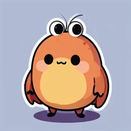 kawaii cochroach character, illustration, digital art