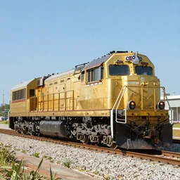 golden train riding an aroura