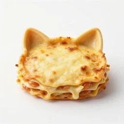 cat shaped lasagna DSLR photo