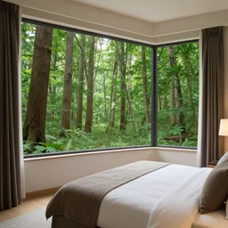 a forest in a bedroom, no windows, vast