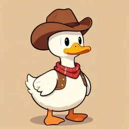 anthropomorphic duck cowboy