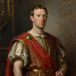 mark zuckerberg zucc II the emperor of renaissance age on oil painting
