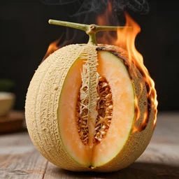 photo of a burning melon - n 9