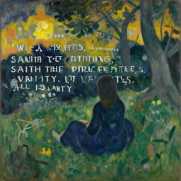 VANITY OF VANITIES, SAITH THE PREACHER, VANITY OF VANITIES, ALL IS VANITY, by Gauguin by Norman Rockwell