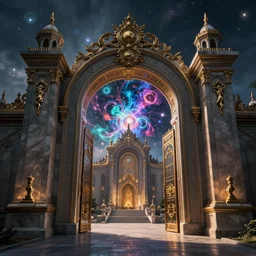 The gate to the eternal kingdom of plasma, fantasy, digital art, HD, detailed.