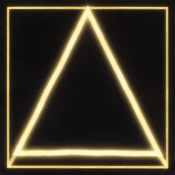 album cover of cosmic glowing triangle border gold by akihiko yoshida