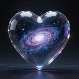 the universe contained in a heart shaped glass scifi 8 k