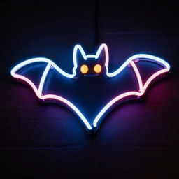 Neon Sign of a bat