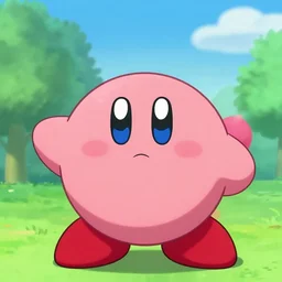 Kirby in the style of imcertly