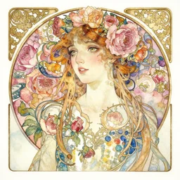 a beautiful insanely intricate watercolor painting a beautyfull fairy with rosebuds, reflexions, colorfull, by william turner art, by greg rutkowski, by alphonse mucha, by james jean, by rossdraws, by frank franzzeta, by sakimichan, trending on artstation, insanely detailed, masterpiece,