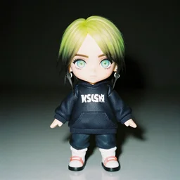 billie eilish as nendoroid, kodak film