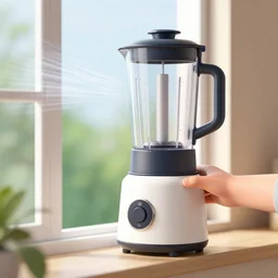 3 d rendered image of a human hand opening window, fresh air blender 3 d keyshot unreal engine
