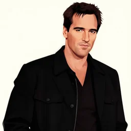 cell shaded quentin tarantino llustration, art by kim jung gi