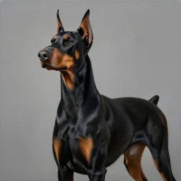 michal karcz painting of a doberman. , detailed, elegant, intricate, 4k,