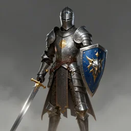 fantasy knight, digital art, wallpaper, sword, fantasy, armor, man, knight, artwork, shield, warrior, fantasy art, knight, desktop wallpaper, weapon, battle, by alena aenami