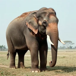 The first known human with an elephant trunk, circa 1969, colorized