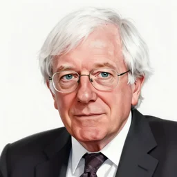 high res portrait of a young bernie sanders drawn by akira toriyama