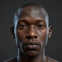 unreal engine render of an african face,