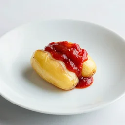 French Laundry dish - Potato with Ketchup, food photography, award winning, Thomas Keller